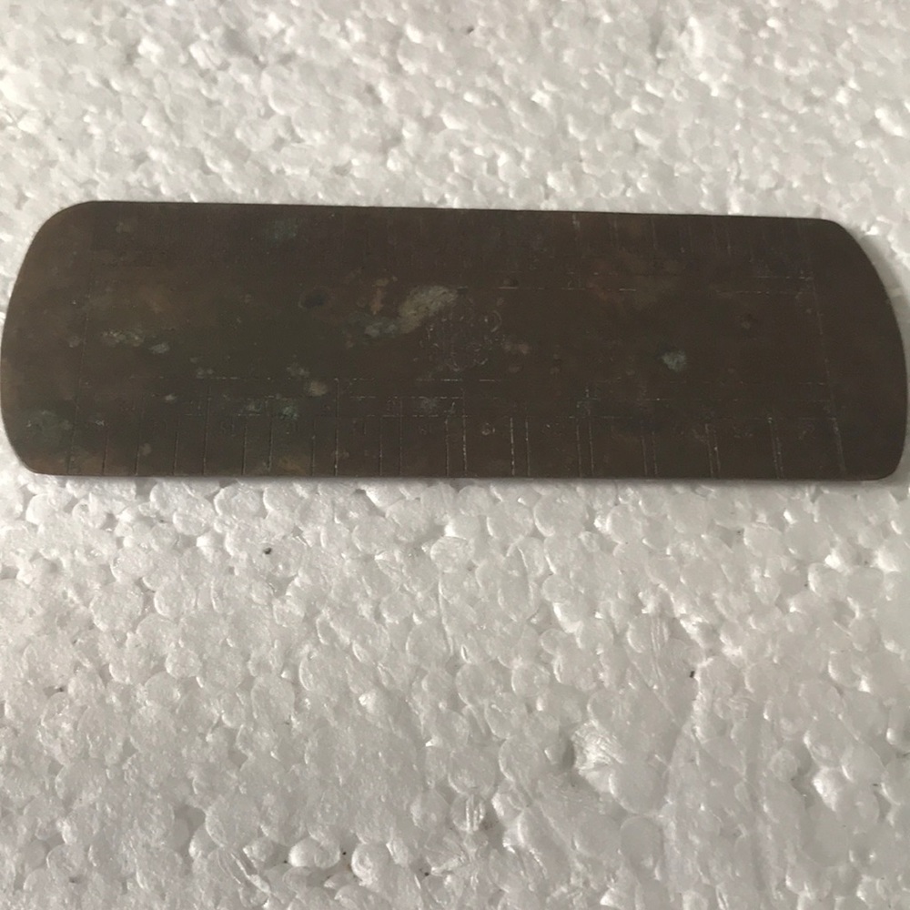 Antique Solid Brass Special Ruler - image 1
